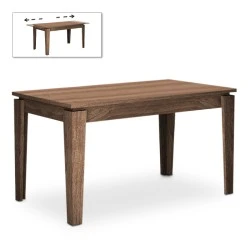 Helmut Megapap melamine expanding table in walnut color 160/200x90x76cm. Helmut Megapap melamine expanding table in walnut color 160/200x90x76cm.