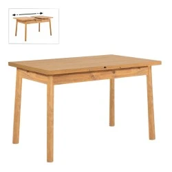 Jemmy Megapap melamine extendable table in atlantic pine color 120/153x75x77cm. Jemmy Megapap melamine extendable table in atlantic pine color 120/153x75x77cm.