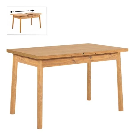 Jemmy Megapap melamine extendable table in atlantic pine color 120/153x75x77cm.
