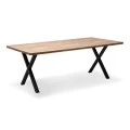 Jeremy Megapap Mdf/metallic table in acacia color 200x100x75cm.