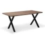 Jeremy Megapap Mdf/metallic table in walnut color 140x80x75cm.