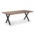 Jeremy Megapap Mdf/metallic table in walnut color 200x100x75cm.