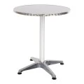 Aluminum garden table, silver color, Ø60x70cm.
