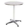 Aluminum garden table, silver color, Ø60x70cm.