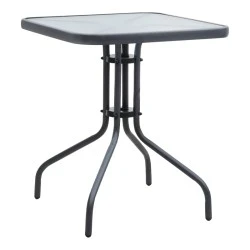 Moreno Megapap metal - tempered glass table in anthracite color 60x60x71cm.