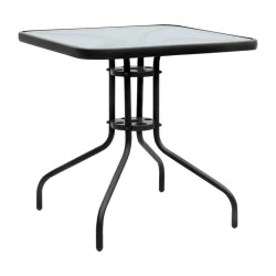 Moreno Megapap metal - tempered glass table in black color 70x70x71cm. Moreno Megapap metal - tempered glass table in black color 70x70x71cm.