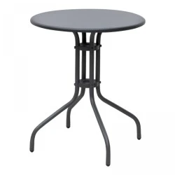 Palermo Megapap metal table in anthracite color Ø60x70cm. Palermo Megapap metal table in anthracite color Ø60x70cm.