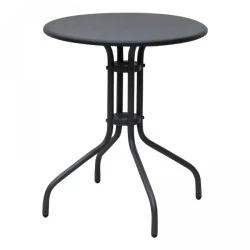 Palermo Megapap metal table in black color Ø60x70cm. Palermo Megapap metal table in black color Ø60x70cm.