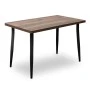 Levico Megapap Mdf/metallic table in smoked walnut color 120x70x75cm.