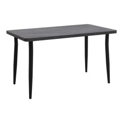 Levico Megapap Mdf/metallic table in dark grey concrete color 120x70x75cm. Levico Megapap Mdf/metallic table in dark grey concrete color 120x70x75cm.