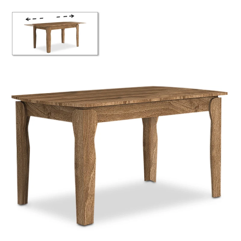 Marlon Megapap melamine expanding table in walnut color 140+40x80x76cm.