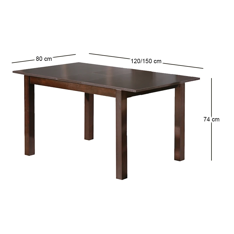MILLER Table 120+(30)x80 Dark Walnut