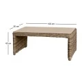 MONTANA Coffee Table 100x50 Grey/Brown Wicker