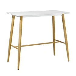 LAVIDA Bar Table 120x60 Metal Natural, White LAVIDA Bar Table 120x60 Metal Natural, White