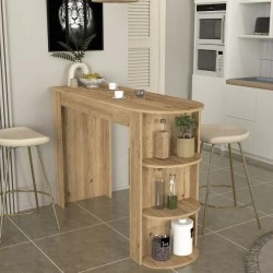 Vigne Megapap melamine bar table in sepet oak color 150x51.6x101.8cm. Vigne Megapap melamine bar table in sepet oak color 150x51.6x101.8cm.