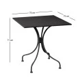 PARK Table 70x70cm Steel Black