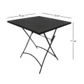 PARK Table Foldable 70x70cm Steel Black