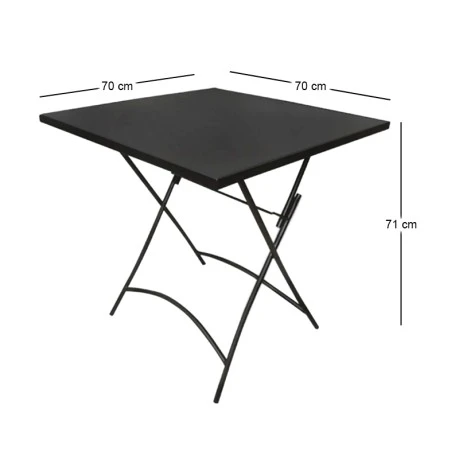 PARK Table Foldable 70x70cm Steel Black