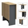 Pepe Megapap melamine table extendable color anthracite - oak 28(56+56)x77x75cm.