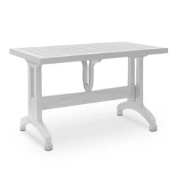 Callan Megapap polypropylene table in white color 140x80x73cm. Callan Megapap polypropylene table in white color 140x80x73cm.