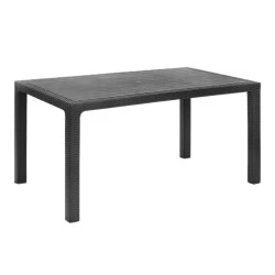 Kalan Megapap polypropylene table in anthracite color 150x90x75cm. Kalan Megapap polypropylene table in anthracite color 150x90x75cm.
