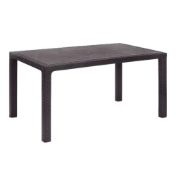Kalan Megapap polypropylene table in brown color 150x90x75cm. Kalan Megapap polypropylene table in brown color 150x90x75cm.