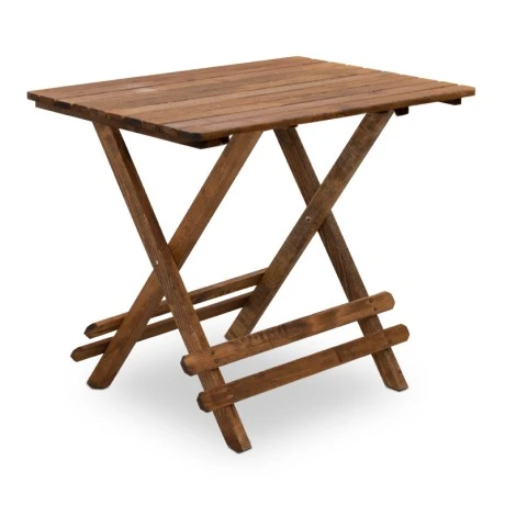 Queen Megapap foldable table by beech wood in walnut color 80x60x75cm.