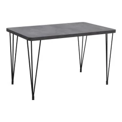Roger Megapap Mdf/metallic table in dark grey concrete color 120x70x75cm. Roger Megapap Mdf/metallic table in dark grey concrete color 120x70x75cm.