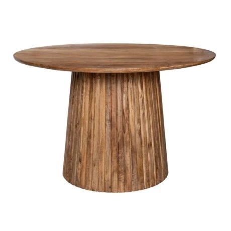 ROUND DINING TABLE MADE OF MANGO WOOD IN BROWN COLOR D120X77CM