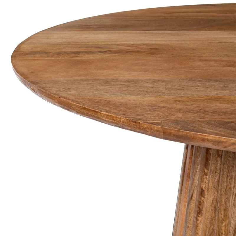 ROUND DINING TABLE MADE OF MANGO WOOD IN BROWN COLOR D120X77CM