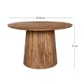 ROUND DINING TABLE MADE OF MANGO WOOD IN BROWN COLOR D120X77CM