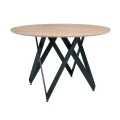 ROD Table Φ120cm Steel Black/Sonoma