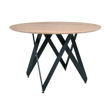 ROD Table Φ120cm Steel Black/Sonoma