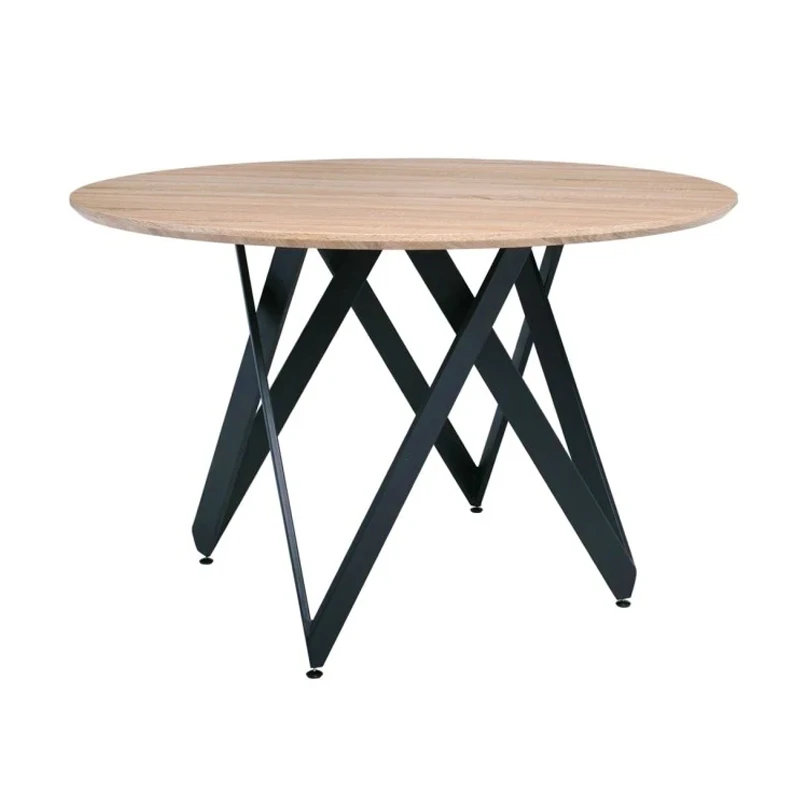 ROD Table Φ120cm Steel Black/Sonoma