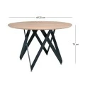 ROD Table Φ120cm Steel Black/Sonoma