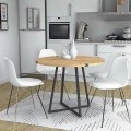Rubes Megapap metallic - melamine table in anthracite - sonoma color 100x100x78cm.