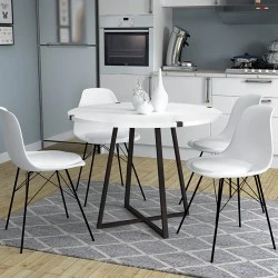 Rubes Megapap metallic - melamine table in anthracite - white color 100x100x78cm. Rubes Megapap metallic - melamine table in anthracite - white color 100x100x78cm.