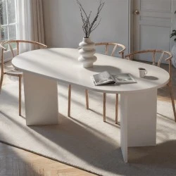 Τραπέζι Sablin Megapap χρώμα λευκό 180x89,5x75εκ.