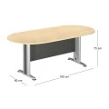 CONFERENCE Oval Table 180x90 DG/Beech