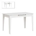 Trendline Megapap melamine extendable table in white color 120/150x70x75cm.