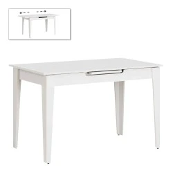 Trendline Megapap melamine extendable table in white color 120/150x70x75cm. Trendline Megapap melamine extendable table in white color 120/150x70x75cm.