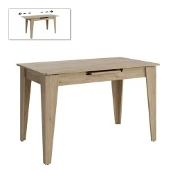 Trendline Megapap melamine extendable table in oak color 120/150x70x75cm. Trendline Megapap melamine extendable table in oak color 120/150x70x75cm.