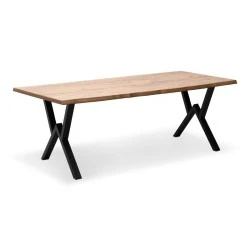 Walter Megapap Mdf/metallic table in acacia color 200x100x75cm. Walter Megapap Mdf/metallic table in acacia color 200x100x75cm.
