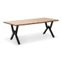 Walter Megapap Mdf/metallic table in acacia color 200x100x75cm.