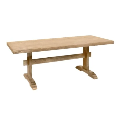 Western table by acacia wood in natural color 200x100x77cm.