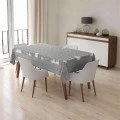 Tablecloth Nordfic in grey color 160x220cm.
