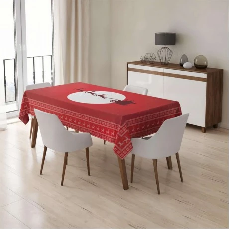 Tablecloth Scarlet in red color 160x220cm.