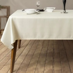 Tablecloth easy clean in ecru color 150x220cm. Tablecloth easy clean in ecru color 150x220cm.