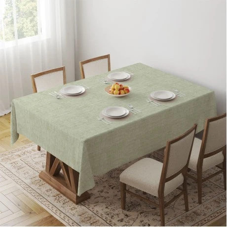 Tablecloth easy clean in green color 140x180cm.
