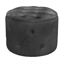 TRAVIS Storage Stool Velure Black Fabric TRAVIS Storage Stool Velure Black Fabric